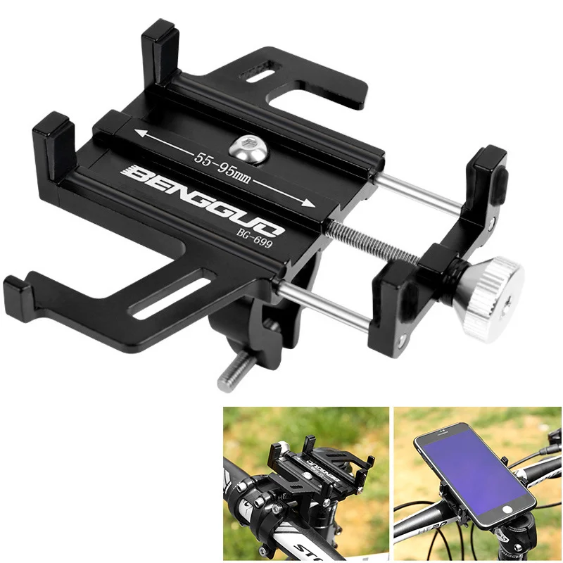 

Full Aluminium MTB Bicycle Phone Holder Motorcycle Support Anti-vibration GPS Mount for Bike Handlebar Bike Mobile phone stents