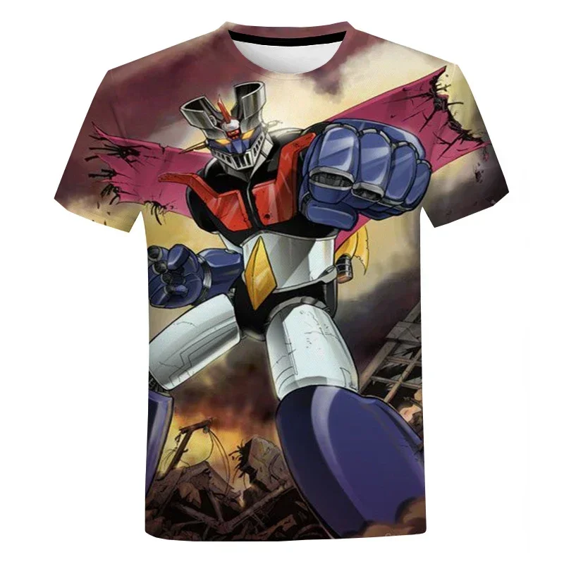 Новинка 2024 футболка с 3D принтом аниме Mazinger Z повседневные топы в стиле Харадзюку