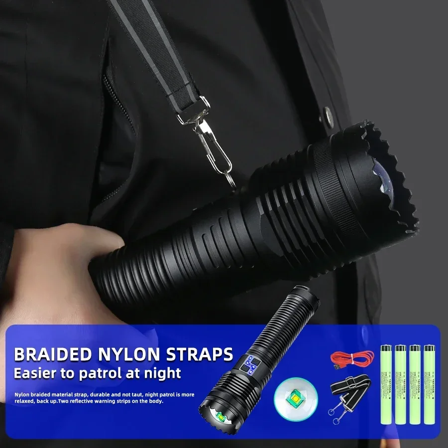 Мощный светодиодный фонарик 100 Вт ультра яркий тактический фонарь дальнего