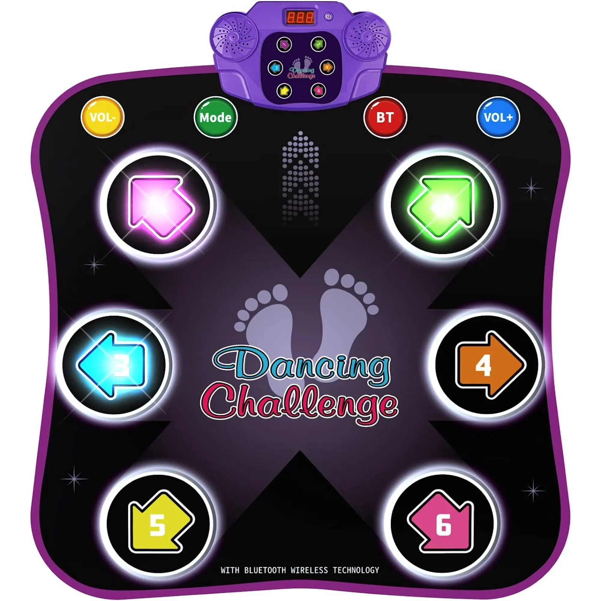 Детский коврик для танцев с беспроводной Bluetooth музыкальной игрой, подарок для девочек и мальчиков в возрасте 3-6 лет