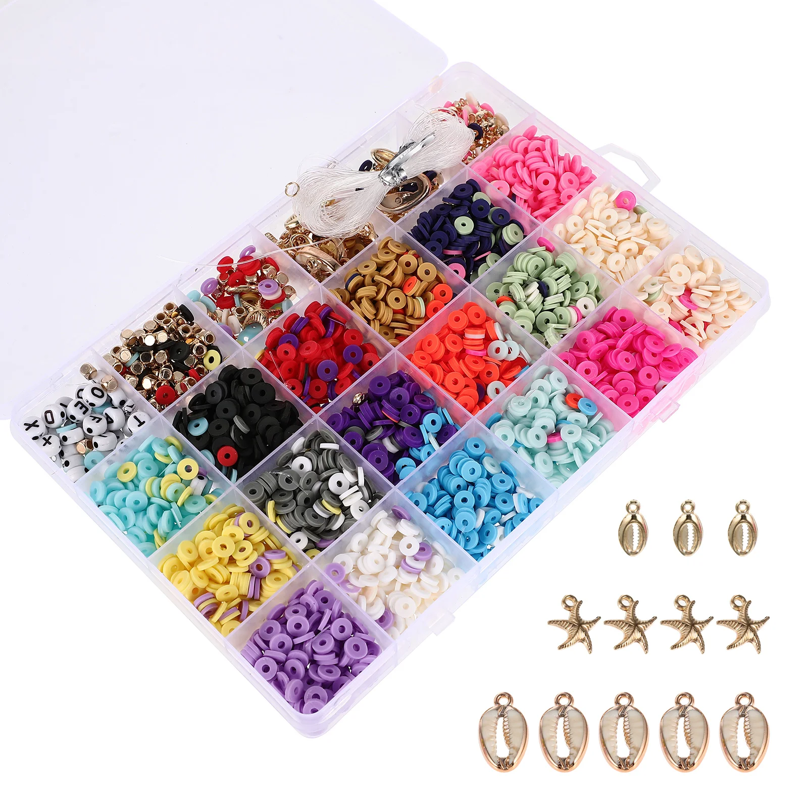 

Beads Bracelet Kit Clay Bead Charms Making Diy Braceletsreplaceable Crafts Polymer Necklace Decorative Jewelry Kits Handcrafted