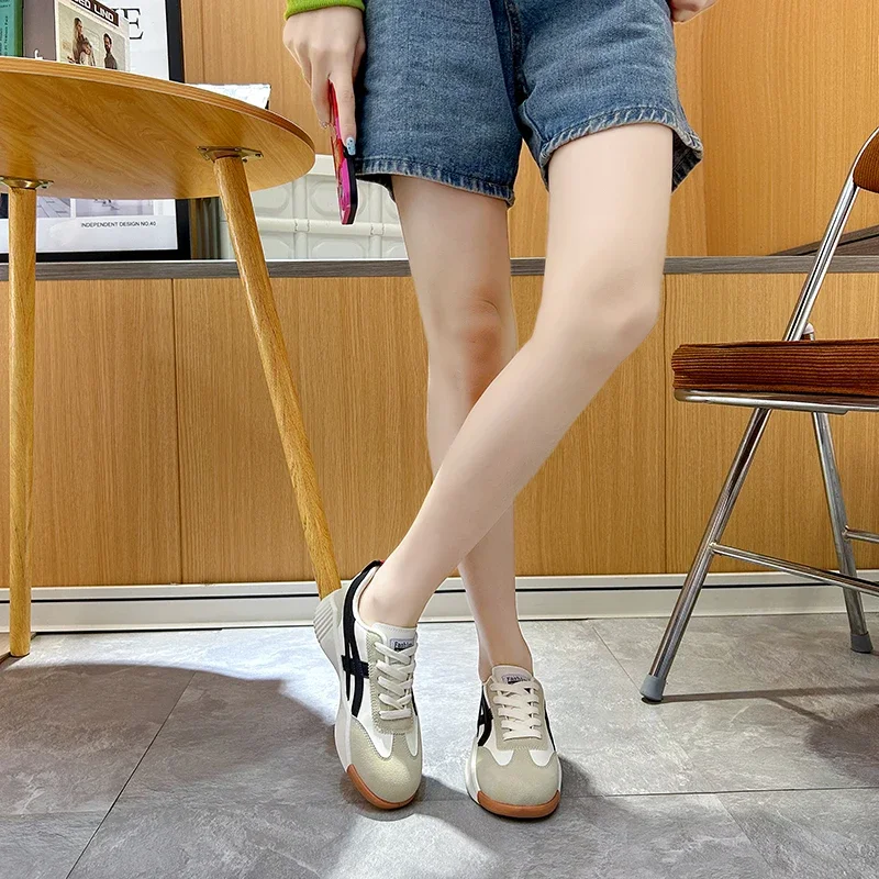 Ретро туфли Forrest Gump для женщин модная спортивная обувь отдыха контрастных цветов