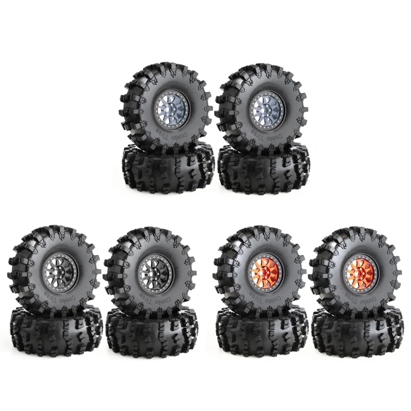 

B2EB 4pcs Metal WheelRim For SCX10 RBX10 Wraith 90048 90018 Traxxas-Crawler Truck Car