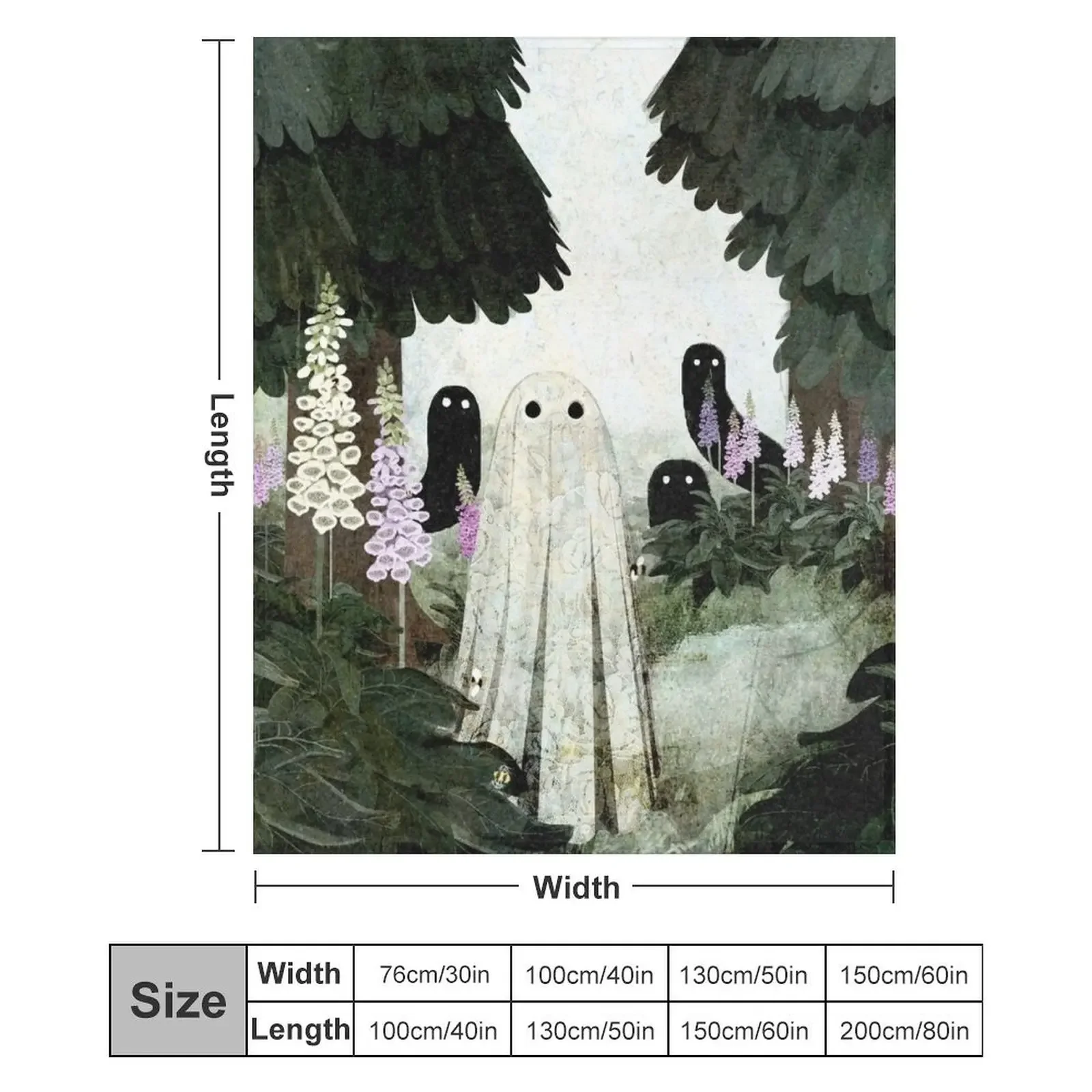 Одеяло Foxglove Ghosts идеи подарков на День святого Валентина для младенцев одеяла