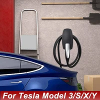 for tesla model 3 s x y car charging cable organizer accessories wall mount connector bracket tesla accessories charger holder