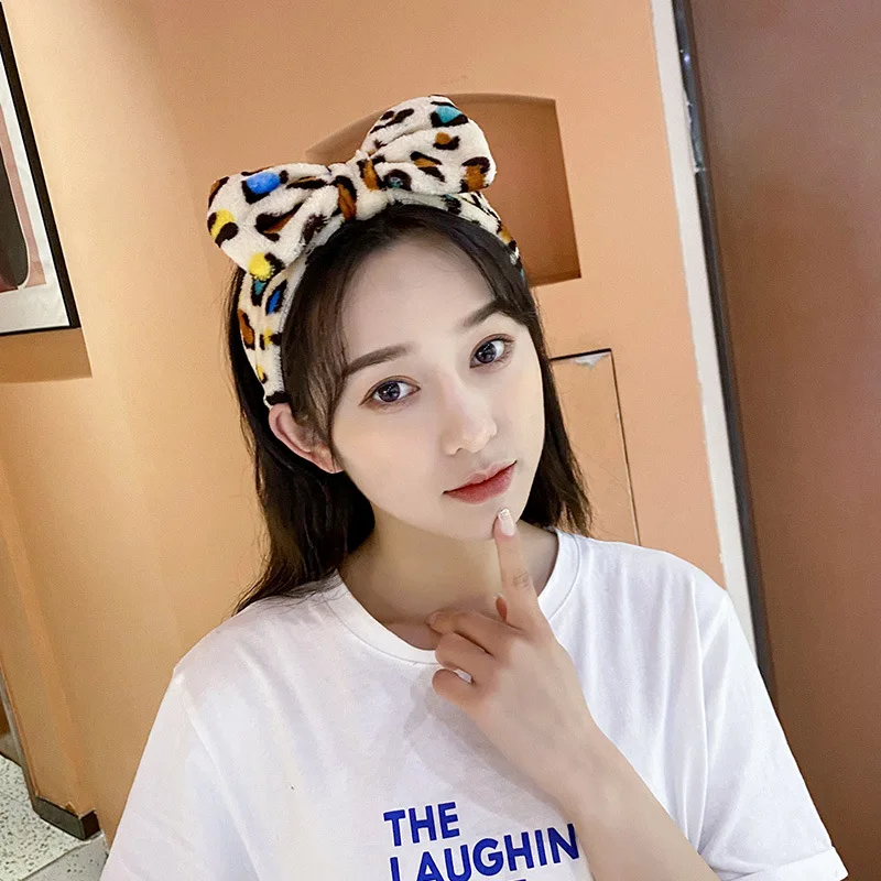 

2022 New Coral Fleece Wash Face Bow Hairbands For Women Headbands Headwear Hair Bands Korean Turban Hair Accessories For Girl