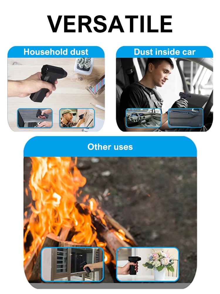 Насильный вентилятор 130000 Мощный об/мин турбореактивный пылесос зарядка типа C