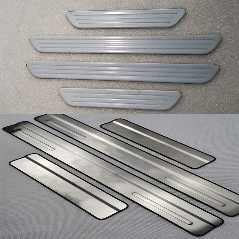 

Стайлинг автомобиля для Volkswagen Touareg 2010-2016 Накладка на порог автомобильной двери отделка накладка из нержавеющей стали педаль ног стикер