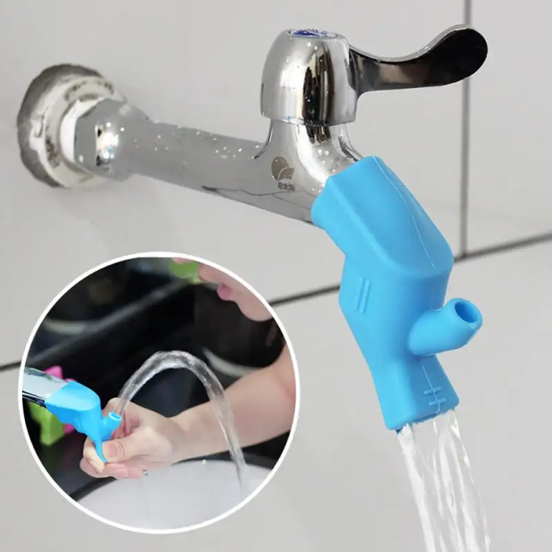 

2PCS High Elastic Silicone Water Tap Extension Sink Children Washing Device Bathroom Kitchen Sink Faucet Guide Faucet Extenders