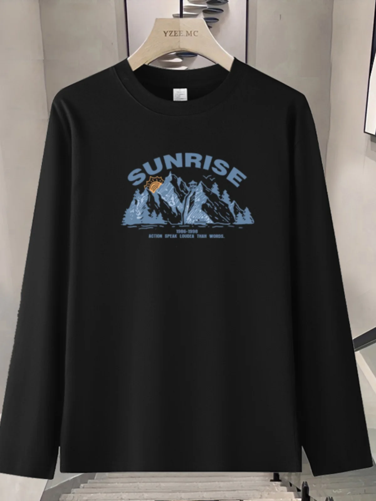 Новинка 2024 весенне-осенняя хлопковая рубашка с круглым вырезом и длинными