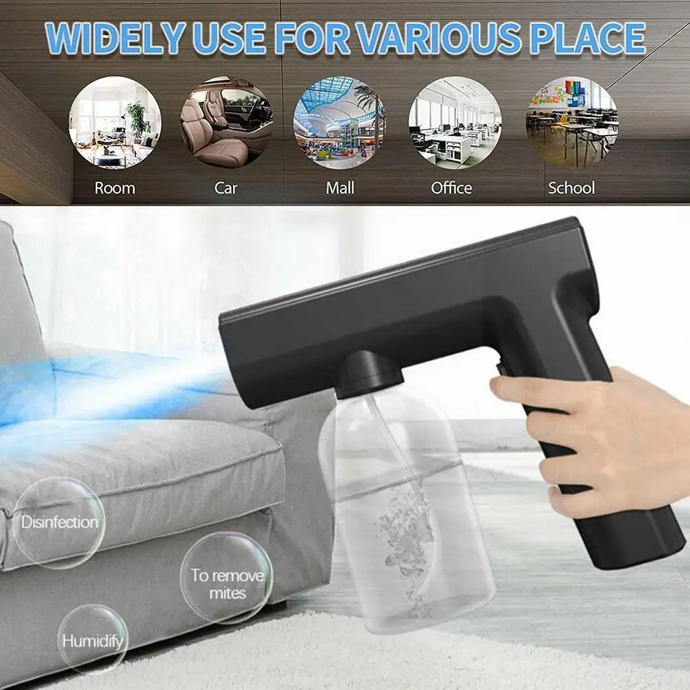 

320ml Hand-held Atomizer Spray Gun Nano Mist Sprayer Santitizer Machine Cordless Electric ULV Fogger For Office Garden Spra F1X1