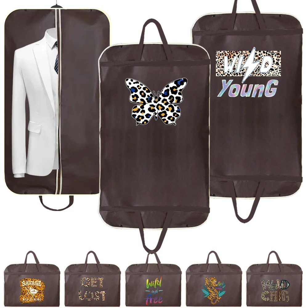 

Dustproof Clothing Covers Wedding Dress Dust Cover Suit Coat Protector Garment Bag Wild Print Wardrobe Hanging Clothes Organizer