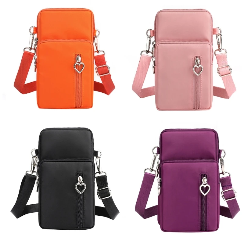 

2023 New Nylon Cash Card Holder Cellphone Bag Wallet Bag Girl Women Hasp Shoulder Bag Handbag Fashion Crossbody Sling Bag