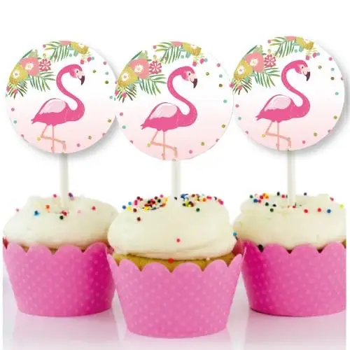 

Party Material Flamingo Themed Party Toothpick Süsü 20 PCs