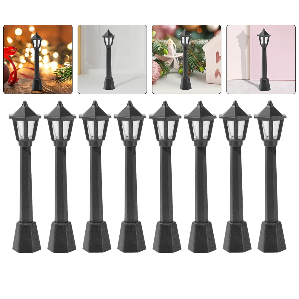 

Model Mini Miniature Lamp Lights Post House Railway Garden Train Accessory Night Lanterntoy Micro Street Streetlamp Decor Light