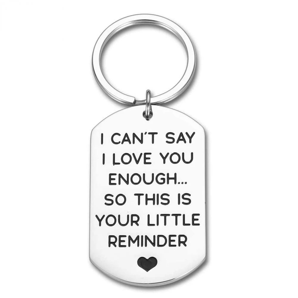 

Valentines Day Gift Boyfriend Girlfriend Keychain I Love You Enough Husband Wife Anniversary Birthday Wedding Gift for Friend