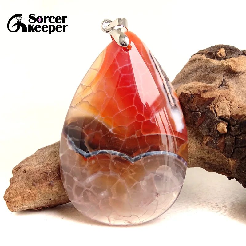 

Women & Men Fashion Jewelry Pendants Necklaces With Chain Wholesale Natural Botswana Agate Gem Stone for Jewelry Making BK825
