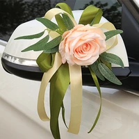 wedding car flower artificial decoration festival for rearview mirror reusable