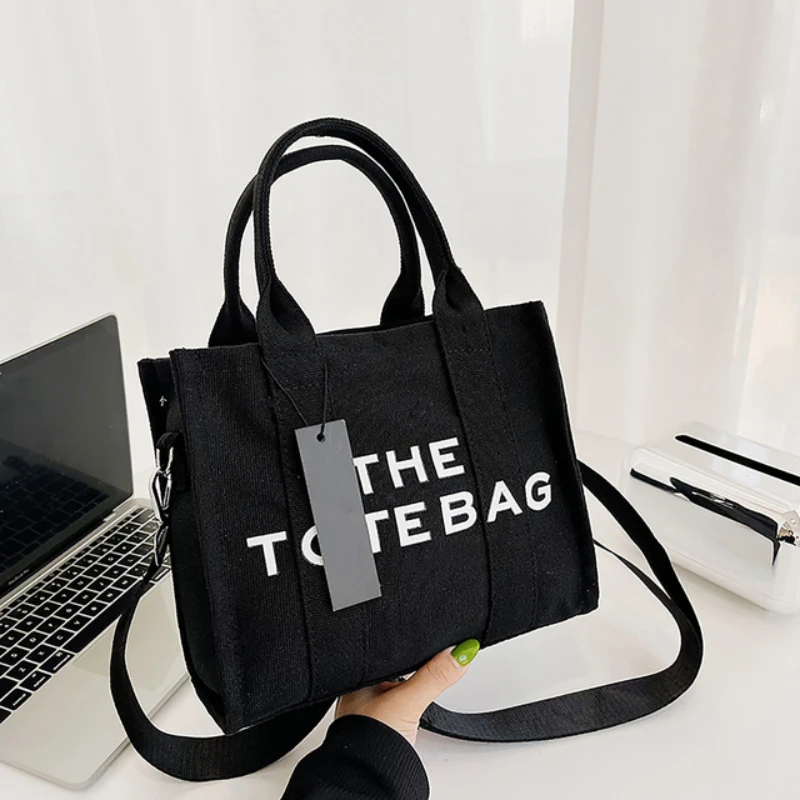 

Luxury Designer Lady Tote Bag Handbag Canvas Casual Crossbody Bags for Women Female Large Capacity Travel Shoulder Messenger