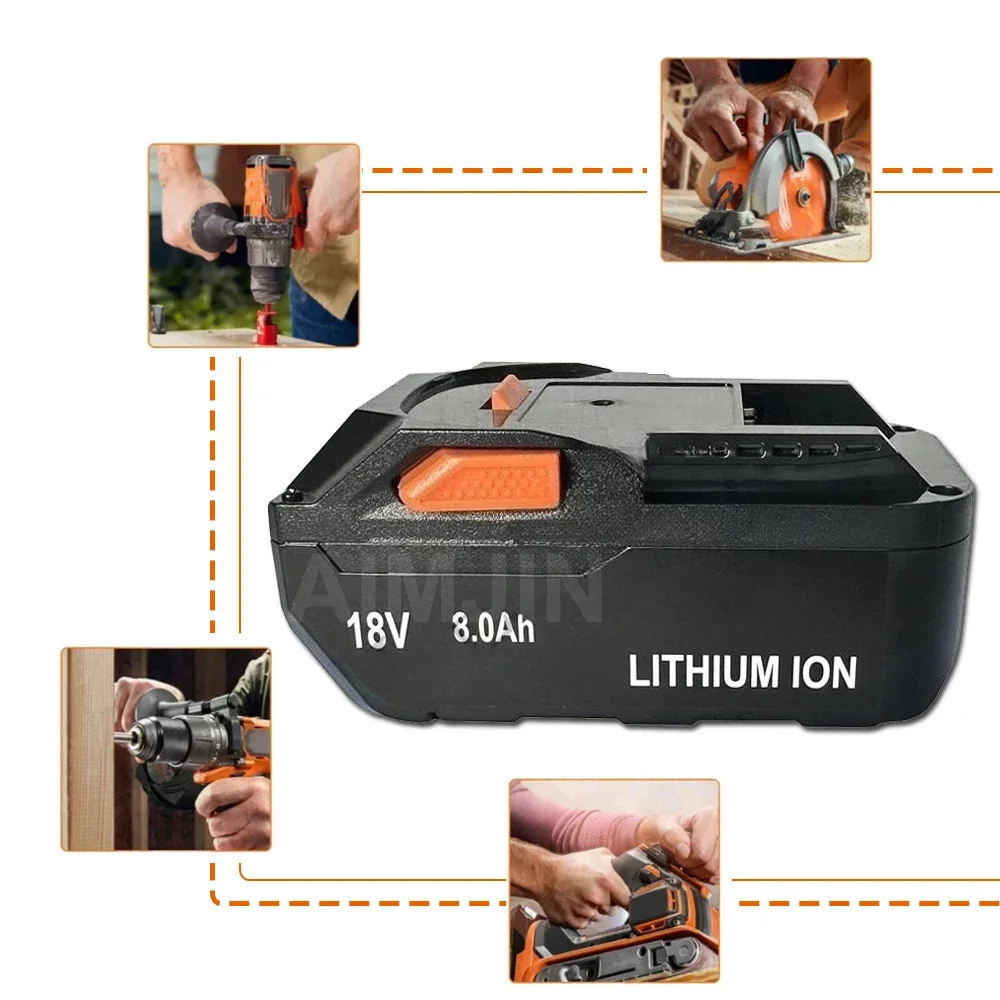 Для аккумулятора AEG 18 В литий-ионный аккумулятор 8 0 Ач для RIDGID R 840087 Р 840085 L1815R L1850R