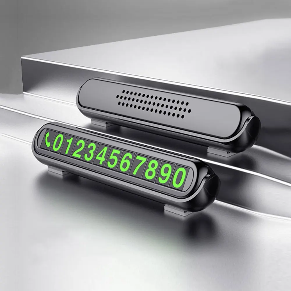 

Скрытая Автомобильная Временная парковочная карта, автомобильный номер телефона, наклейка, светящаяся карта, пластина, внутренний декор, автомобильные аксессуары