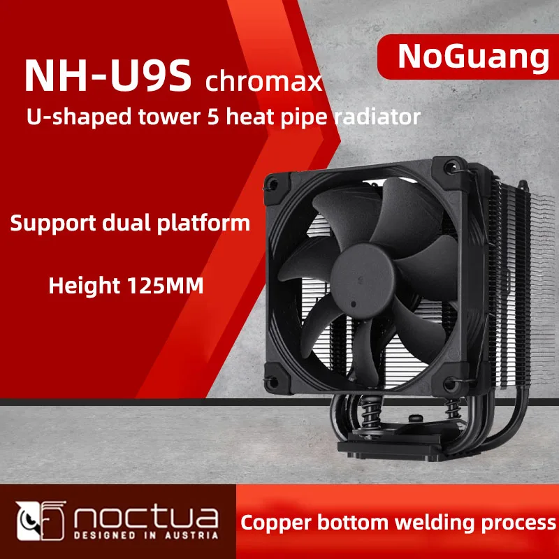 Noctua NH-U9S chromax.black 5 Heat Pipe Tower CPU Cooler NF-A9 95mm 4Pin PWM Silent Fan Computer Cooler For Intel LGA 115X