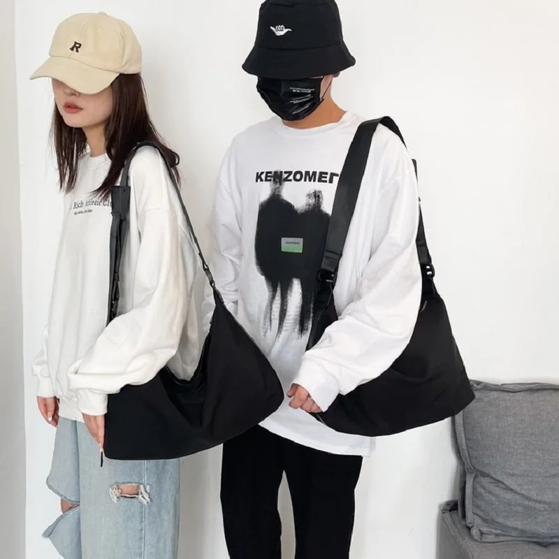 

2023 Spring New Japanese Fashion Nylon Dumpling Bag Cross Body Bag Oxford Fabric One Shoulder Canvas Bag Women's Bag