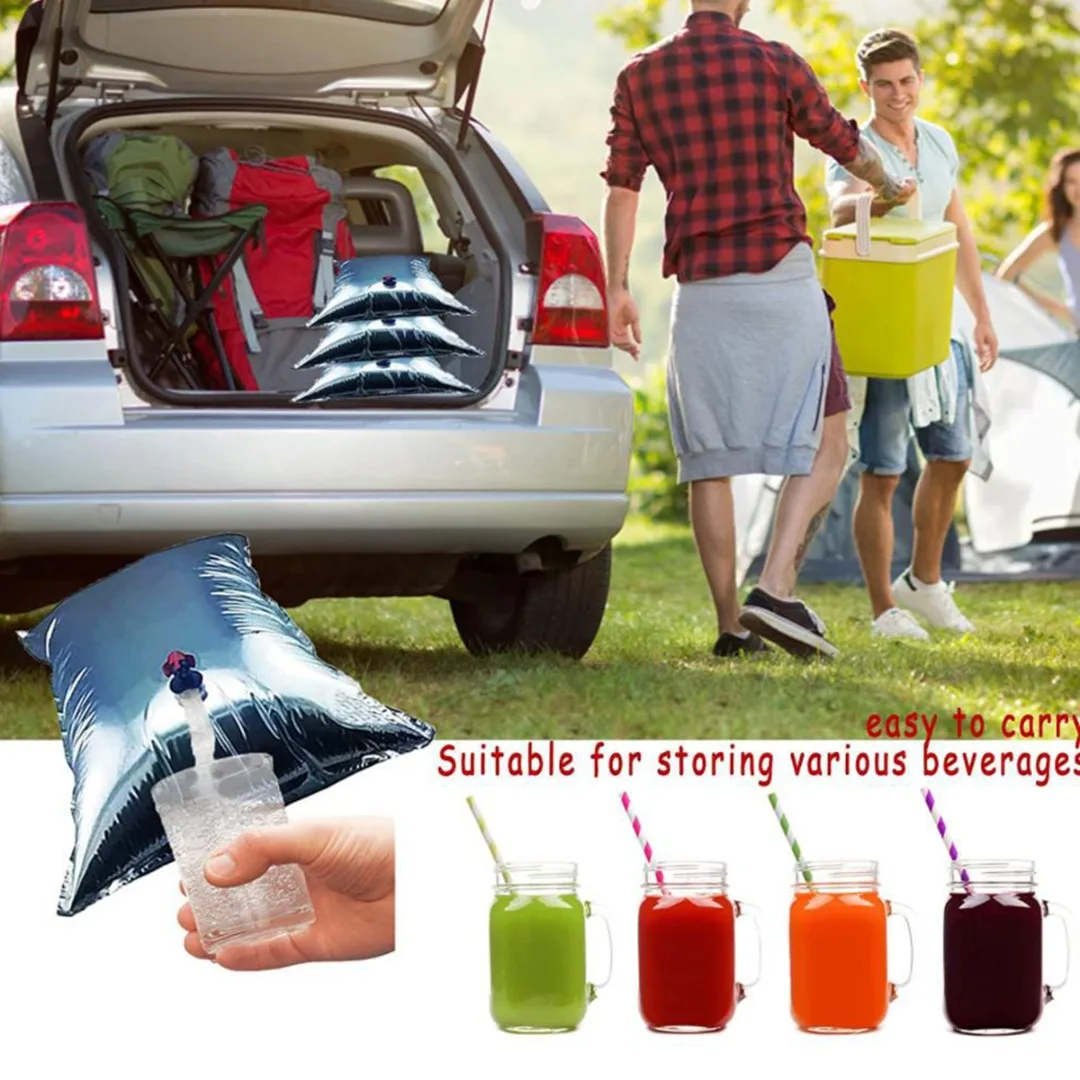 

1pc Camping Emergency Water Bag Light Weight Portable Water Container Foldable Multisizes Storage Bag Outdoor Tools
