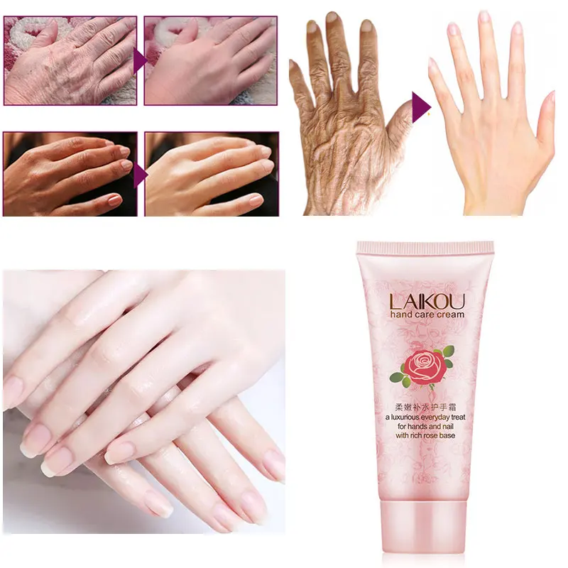 Fresh Flowers Extract Repair Hand Cream Anti-chapping Whitening Skin Winter Anti-crack Rose Essential Oil Hand Cream 60g