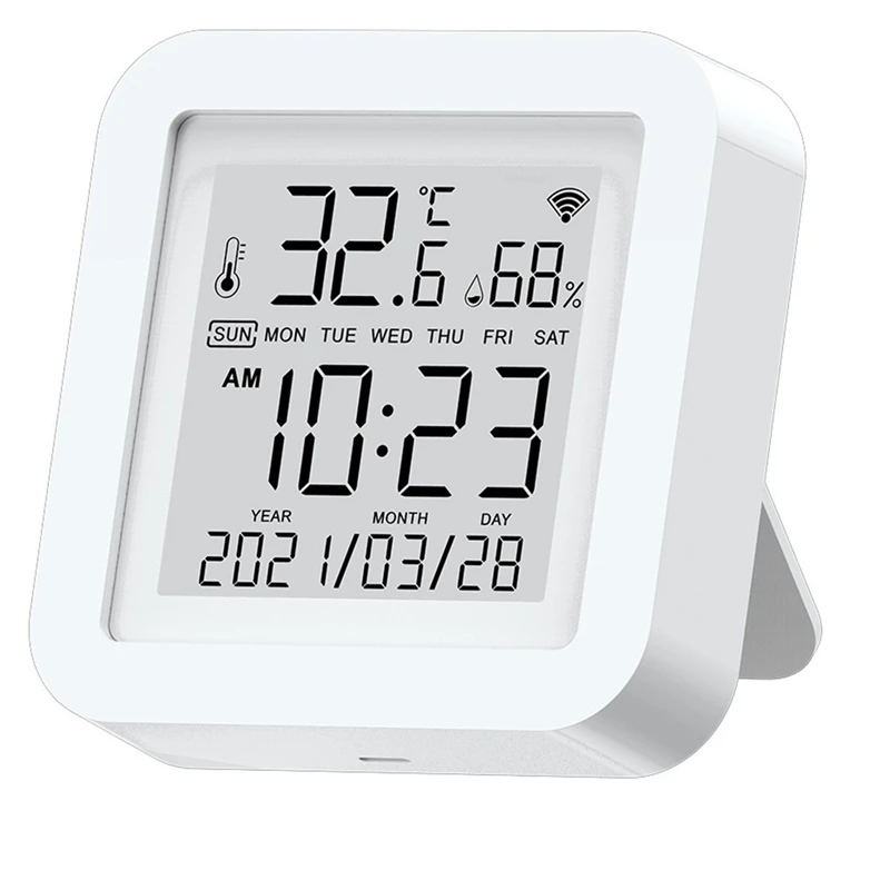 

Датчик температуры и влажности Tuya WIFI для умного дома Smart Life TV AC Работает с Google Assistant