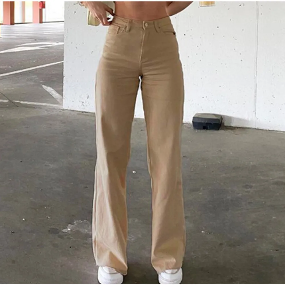 

Boyfriend Jeans Girls Elastic Waist Slim Fit Elegant Female Denim Trousers Bell Bottom Y2k Vintage Streetwear Flared Pants Women