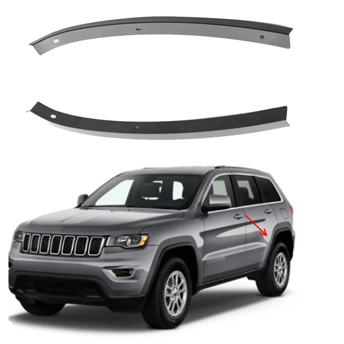 Защита для бровей автомобиля на крыло 1MZ76RXFAC 1MZ77RXFAC Jeep Grand Cherokee 2011-2022 брови заднее
