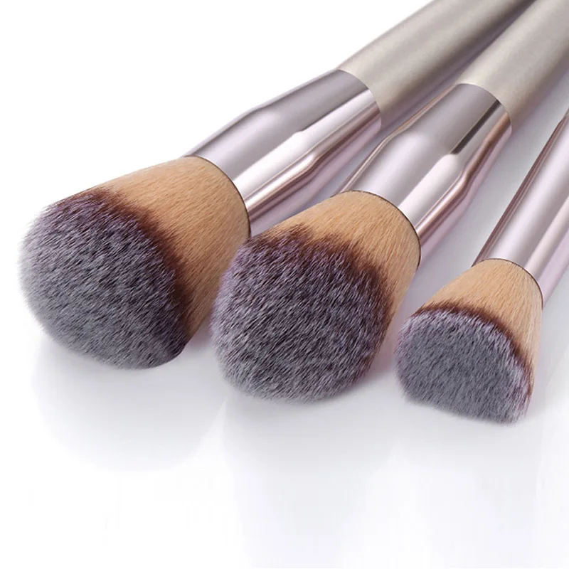 10/14pcs Champagne makeup brushes set for cosmetic kabuki blending make up brush foundation powder blush eyeshadow beauty tool |