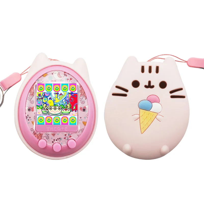 Силиконовый чехол + ремешок для Tamagotchi 4U микс виртуального интерактивного