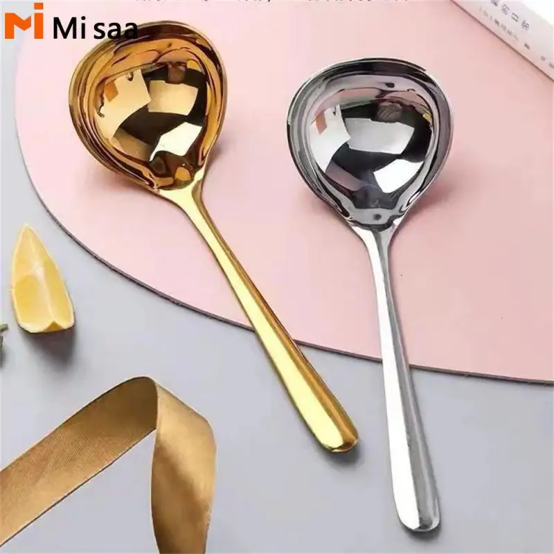 Круглая ложка из нержавеющей стали прочная углубляющая и утолщенная столовая