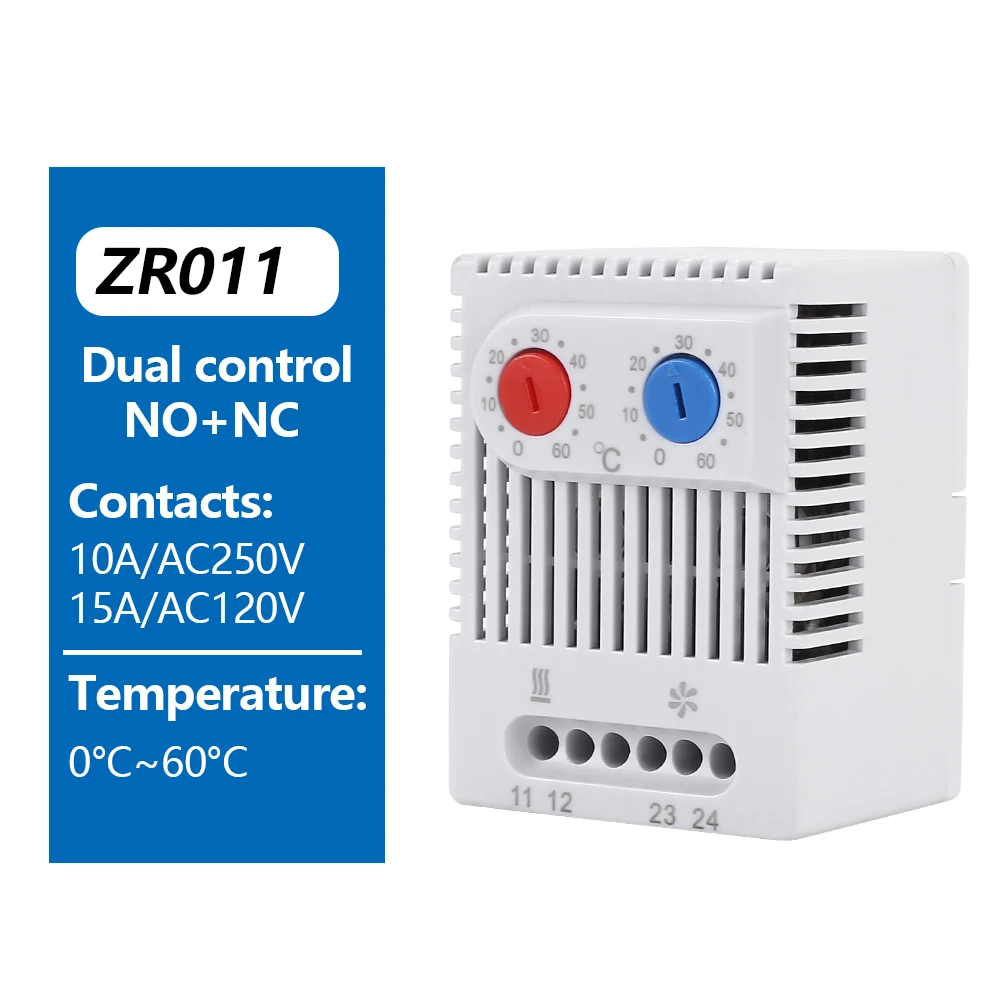 

KTO011 KTS011 ZRO011 DIN rail Мини Компактный биметаллический термостат механический регулятор температуры нормально открывае...