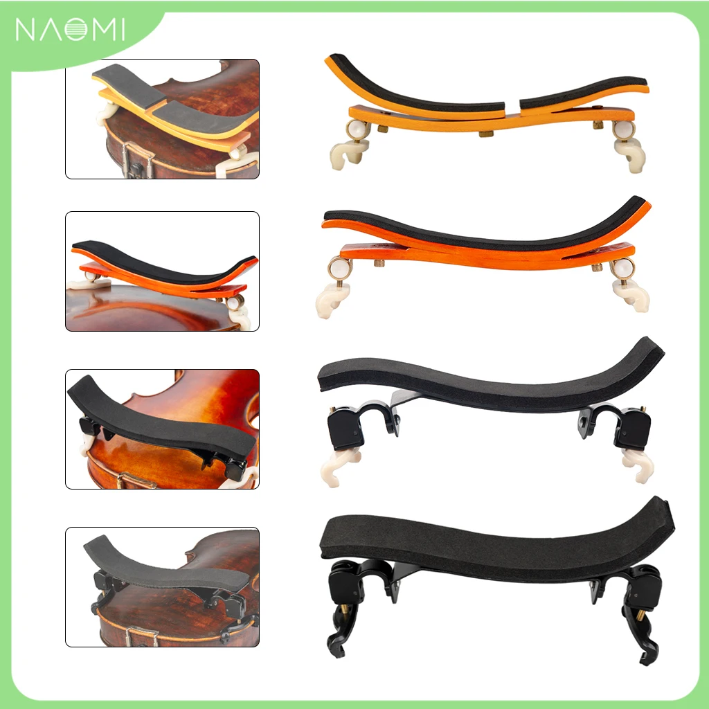 

NAOMI Advanced Violin Shoulder Pad Multi-Position Adjustable Shoulder Rest German Style for 4/4-1/8 Violin Maple/Titanium Alloy