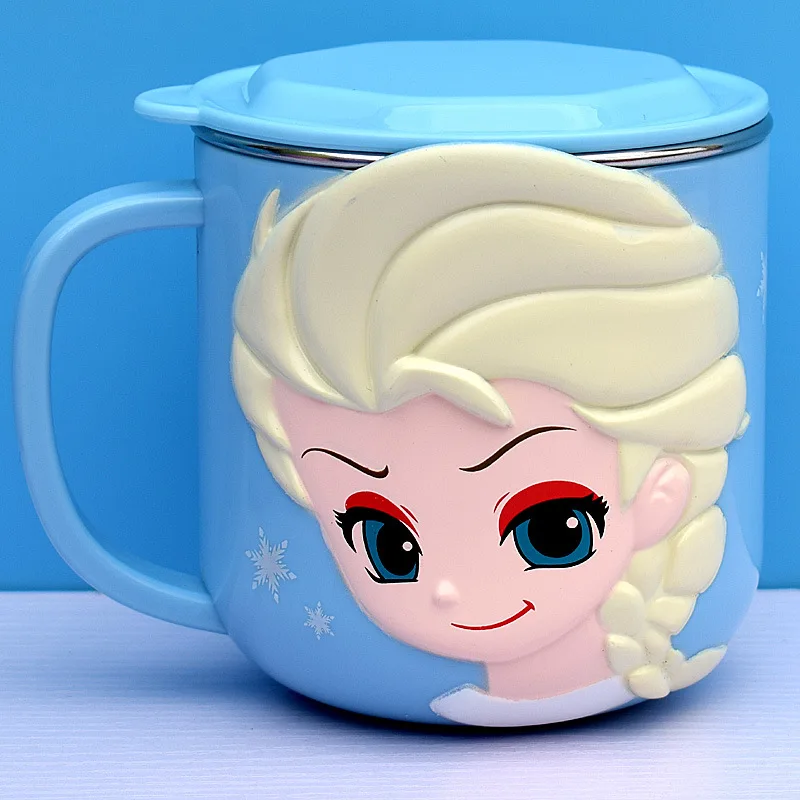 Фото Кружки Disney с принцессами из мультфильма «Холодное сердце» (Эльза, Анна), 3D-кружка с Микки и Минни, детская кружка из нержавеющей стали, кружка с Микки, подарок на Рождество №4