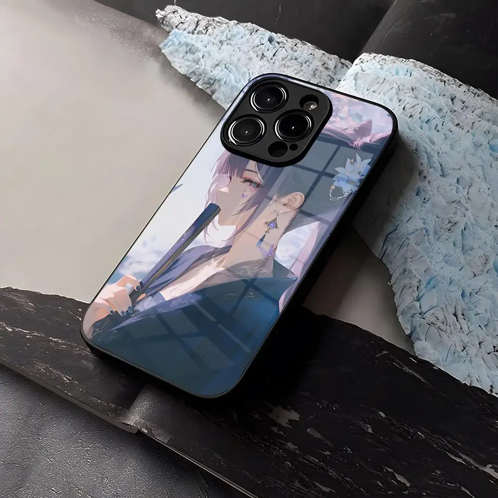 Чехол для телефона Genshin Impact Kiss Fan iPhone 15 13 14 16 12 11 Pro XS Max Plus Mini X XR SE2020 чехол из