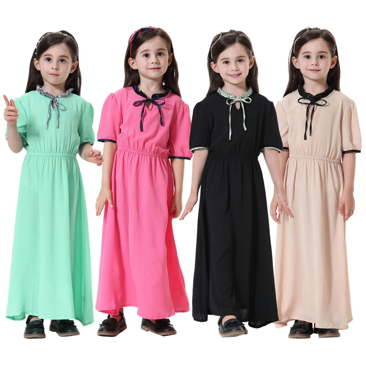 "Мусульманская одежда для детей; Мусульманское платье для девочек; Abaya; Мусульманское платье для девочек; Детская одежда в арабском и мусульм..."