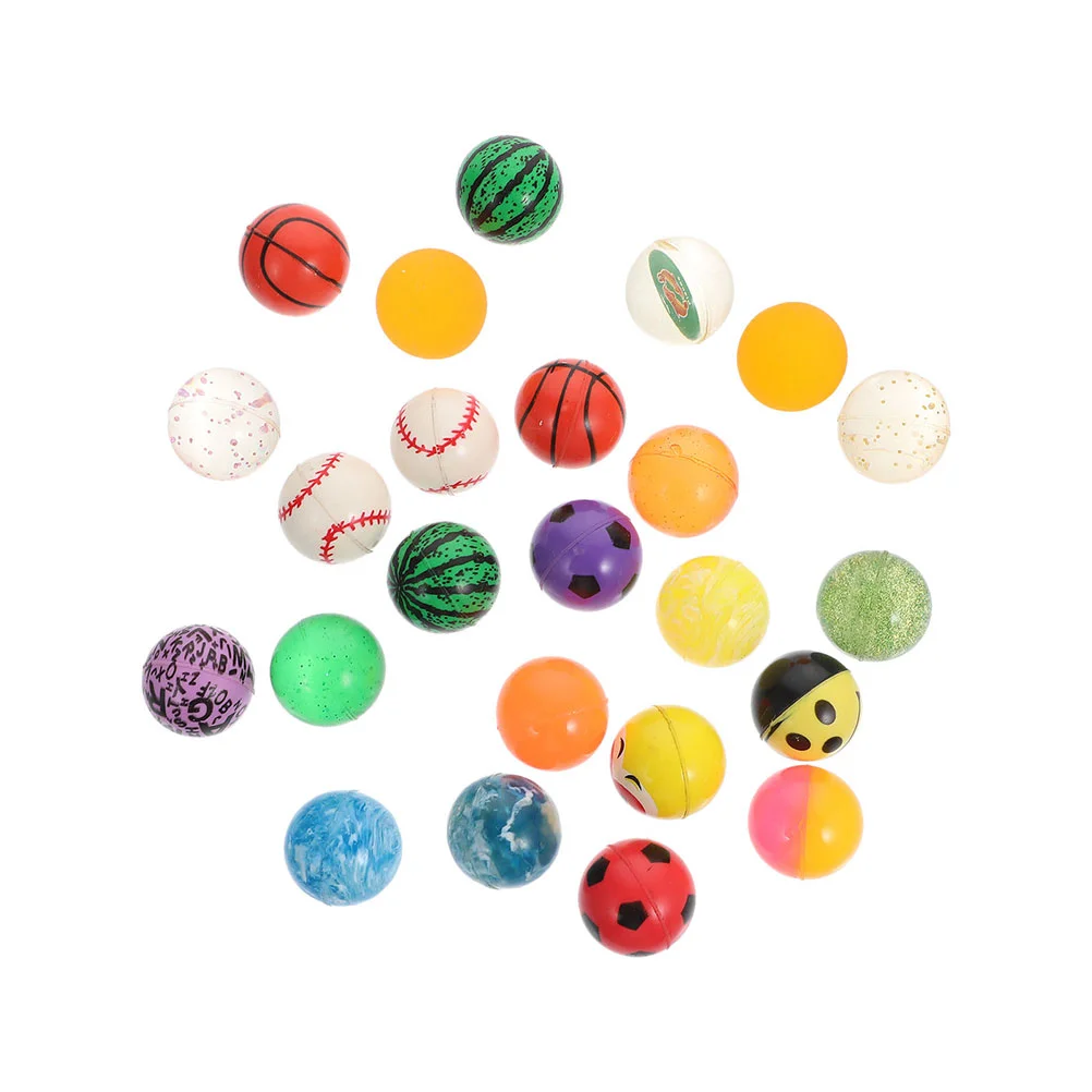 

48pcs Portable Bounce Balls Party Game Use Props Kids Bouncing Playthings