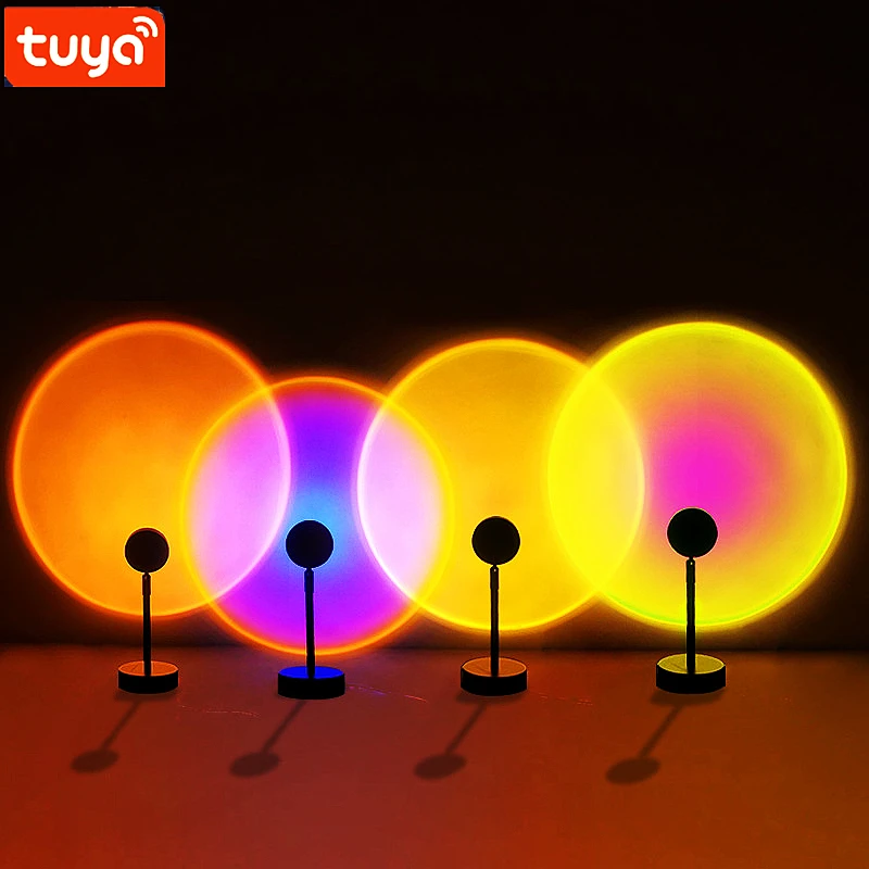 Sunset light colorful 16-color sunset light bluetooth remote control mobile phone app sunset light live atmosphere table lamp