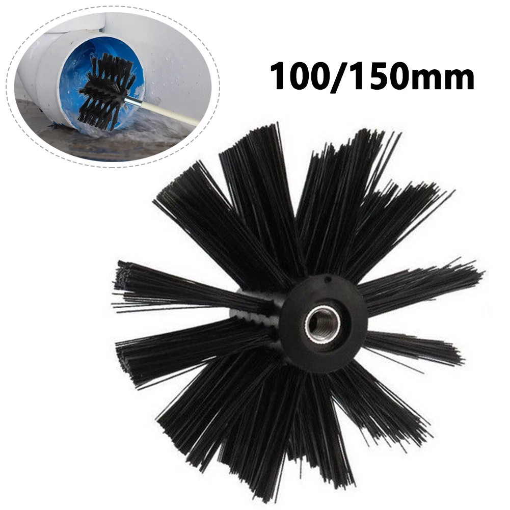 

100/150mm Chimney Brush Head Rotary Chimney Brush Accessories Nylon Dryer Pipe Fireplace Inner Wall Cleaning Tools