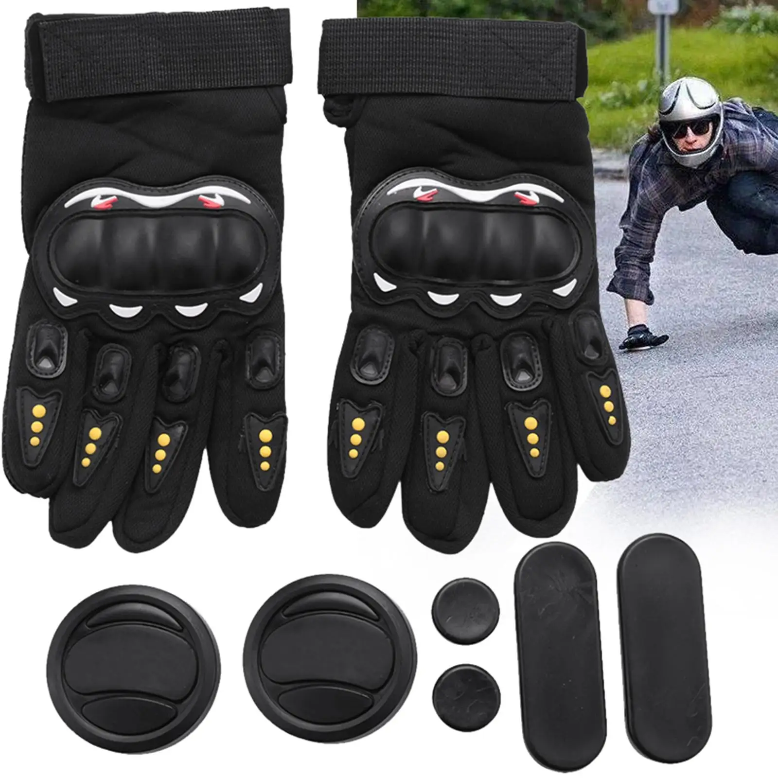 

2xSkateboard Gloves Standard Longboard Protective Drift Brake Turning Gloves