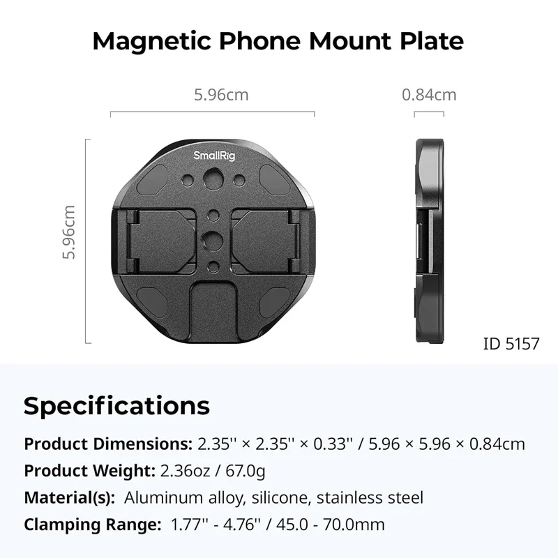 Магнитный держатель SmallRig для SSD с MagSafe, крепление-зажим для телефона для внешних SSD Samsung T3T5, iPhone, SanDisk -5157 (art.: 3920db7abe157) - 3920db7abe157