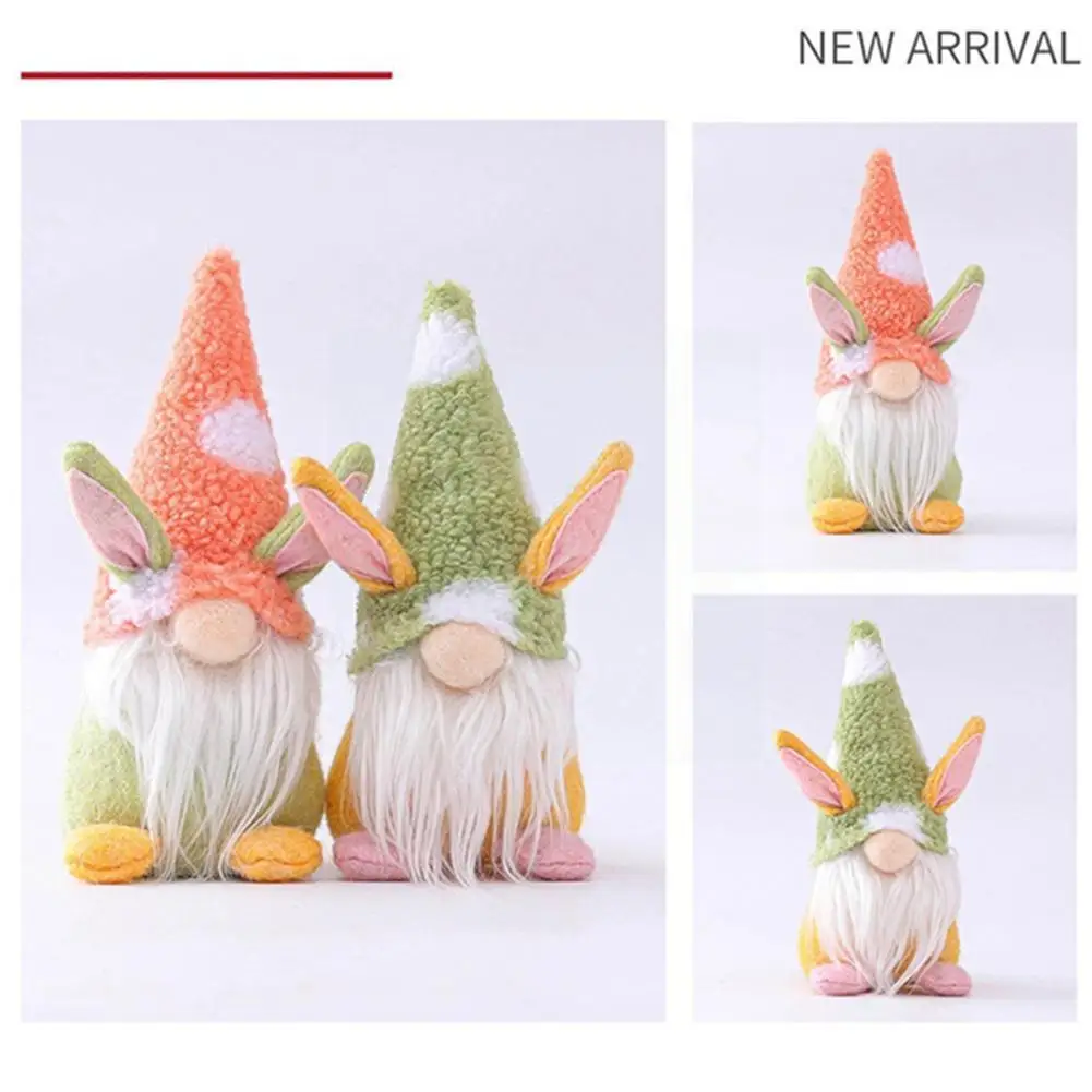 

Пасхальная кукла без лица, настольное украшение, подарок для детей, домашний декор, кролик, морковка, Пасхальная почтовая кукла, гном, стоячи...