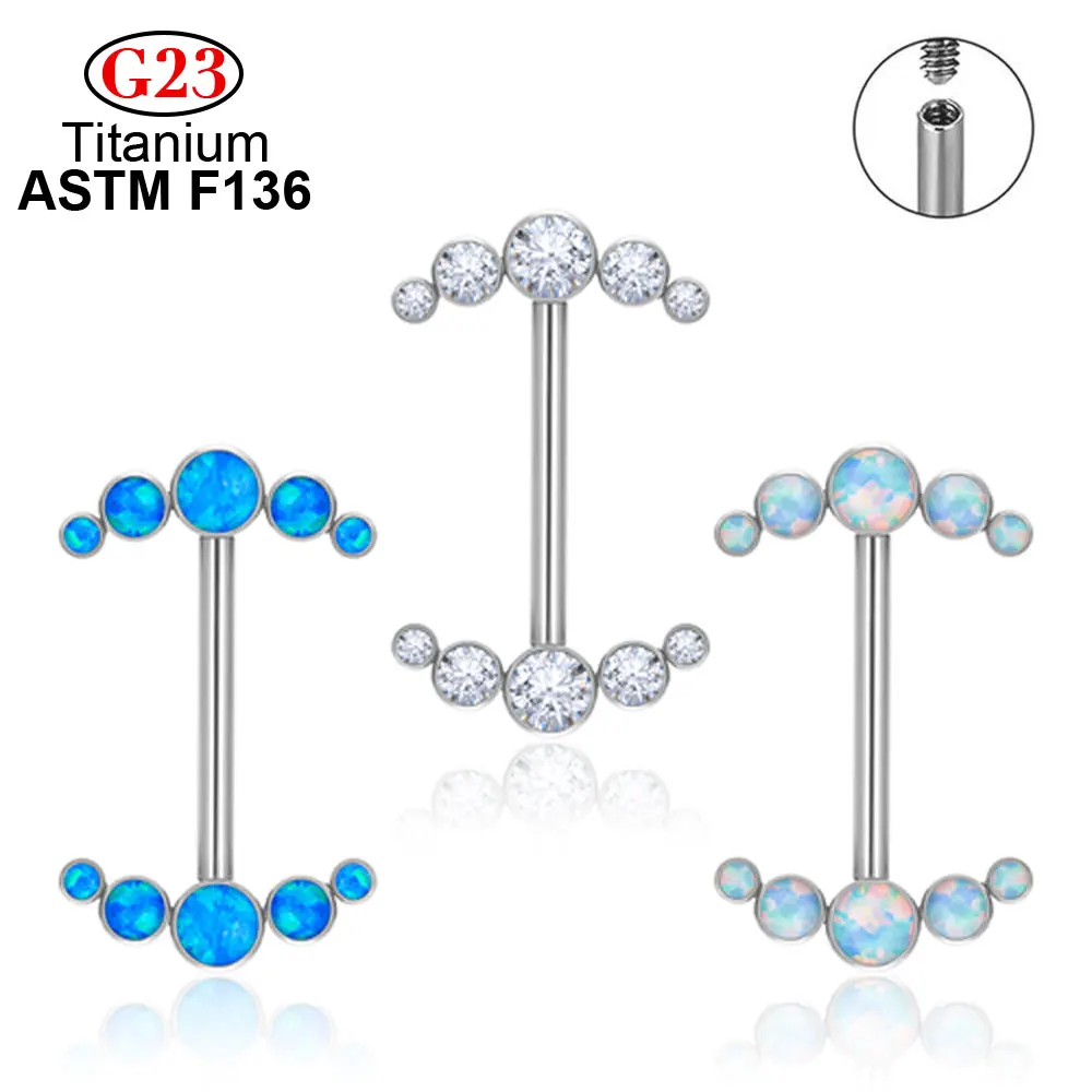 

Высококачественная стандартная штанга для пирсинга из титана, 14 г, циркониевая стандартная штанга для языка, ювелирные изделия для тела для женщин