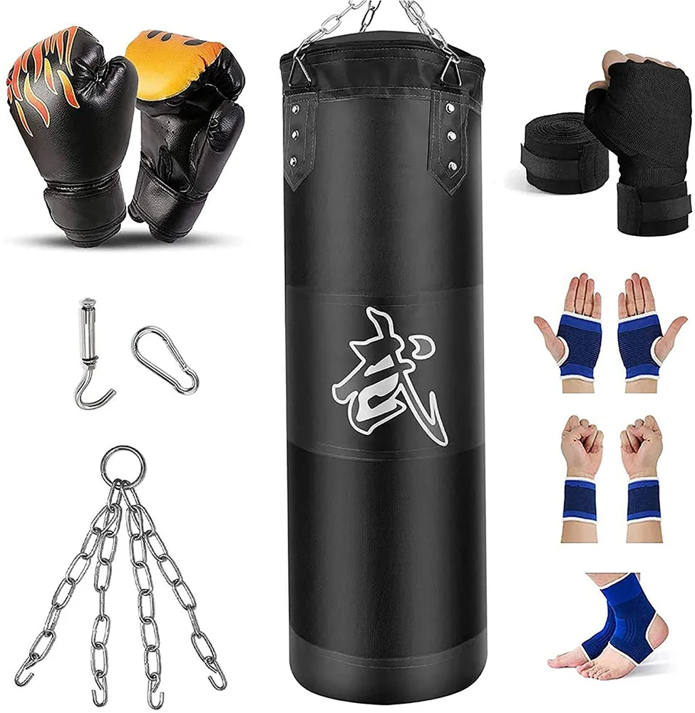 

Мешок с песком для тренировок, мешок с подвеской для профессионального бокса, тайского песка, борьбы, карате, фитнеса, тренажерного зала
