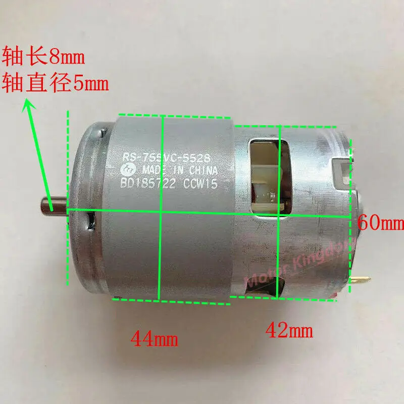 

MABUCHI RS-755VC-5528 CCW15 DC Motor 18V-24V High Speed High Power Engine With Cooling Fan for Tools Drill