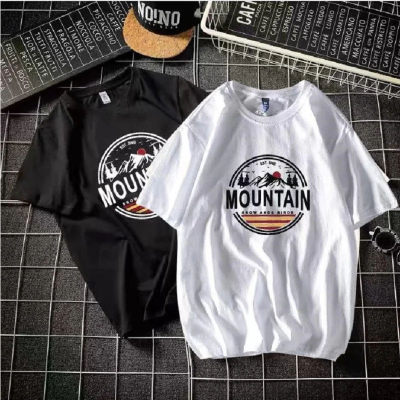 

Vintage Men's T-shirts High Street Oversized Short Sleeve Summer Graffiti Print Men WomenT shirt